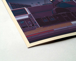 The Viper Room Illustration, Los Angeles Art Print by George Townley