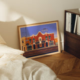 Vista Theatre Illustration, Los Angeles Art Print by George Townley