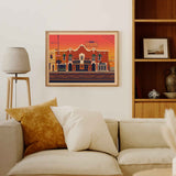 Vista Theatre Illustration, Los Angeles Art Print by George Townley