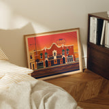 Vista Theatre Illustration, Los Angeles Art Print by George Townley