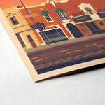Vista Theatre Illustration, Los Angeles Art Print by George Townley