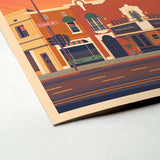 Vista Theatre Illustration, Los Angeles Art Print by George Townley