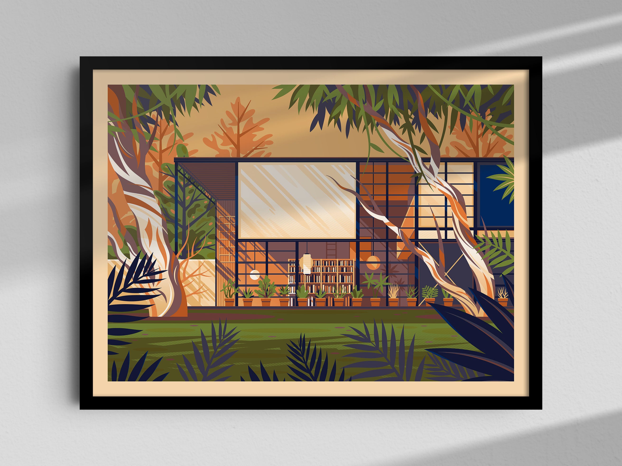Eames House Los Angeles Art Print by George Townley