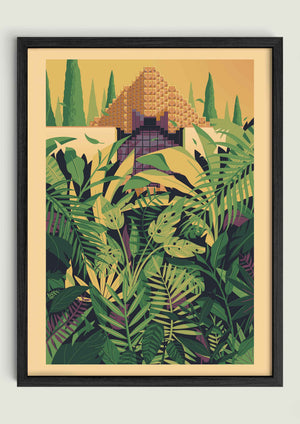 John Sowden House illustration of a Los Angeles landmark by George Townley – detailed architectural art print capturing the iconic landmark