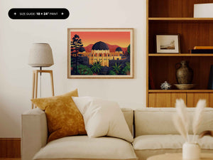 Griffith Observatory illustration of a Los Angeles landmark by George Townley – detailed architectural art print capturing the iconic landmark