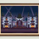 Chinese Theatre illustration of a Los Angeles landmark by George Townley – detailed architectural art print capturing the iconic landmark