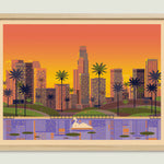 Echo Park illustration of a Los Angeles landmark by George Townley – detailed architectural art print capturing the iconic landmark