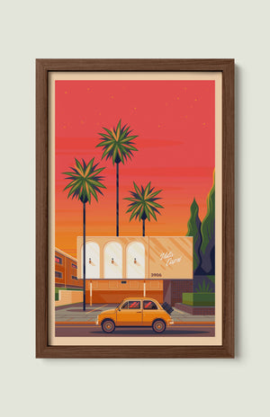 Dingbat House in Culver City illustration of a Los Angeles landmark by George Townley – detailed architectural art print capturing the iconic landmark