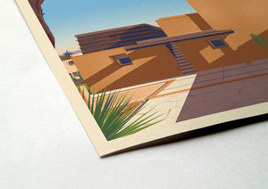 George Sturges House illustration of a Los Angeles landmark by George Townley – detailed architectural art print capturing the iconic landmark