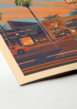 Canter's Deli illustration of a Los Angeles landmark by George Townley – detailed architectural art print capturing the iconic landmark