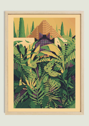 John Sowden House illustration of a Los Angeles landmark by George Townley – detailed architectural art print capturing the iconic landmark