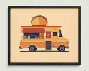 Taco Truck illustration of a Los Angeles landmark by George Townley – detailed architectural art print capturing the iconic landmark