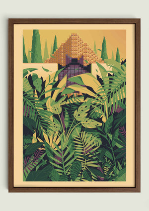 John Sowden House illustration of a Los Angeles landmark by George Townley – detailed architectural art print capturing the iconic landmark