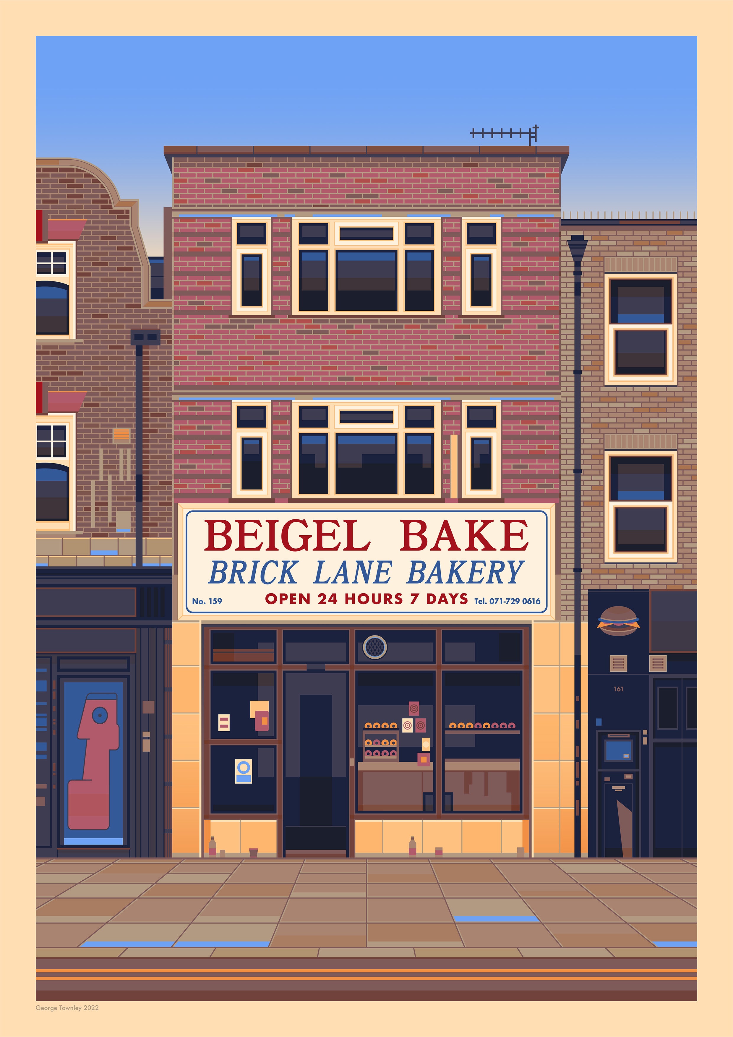 Beigel Bake Brick Lane London Art Print by George Townley
