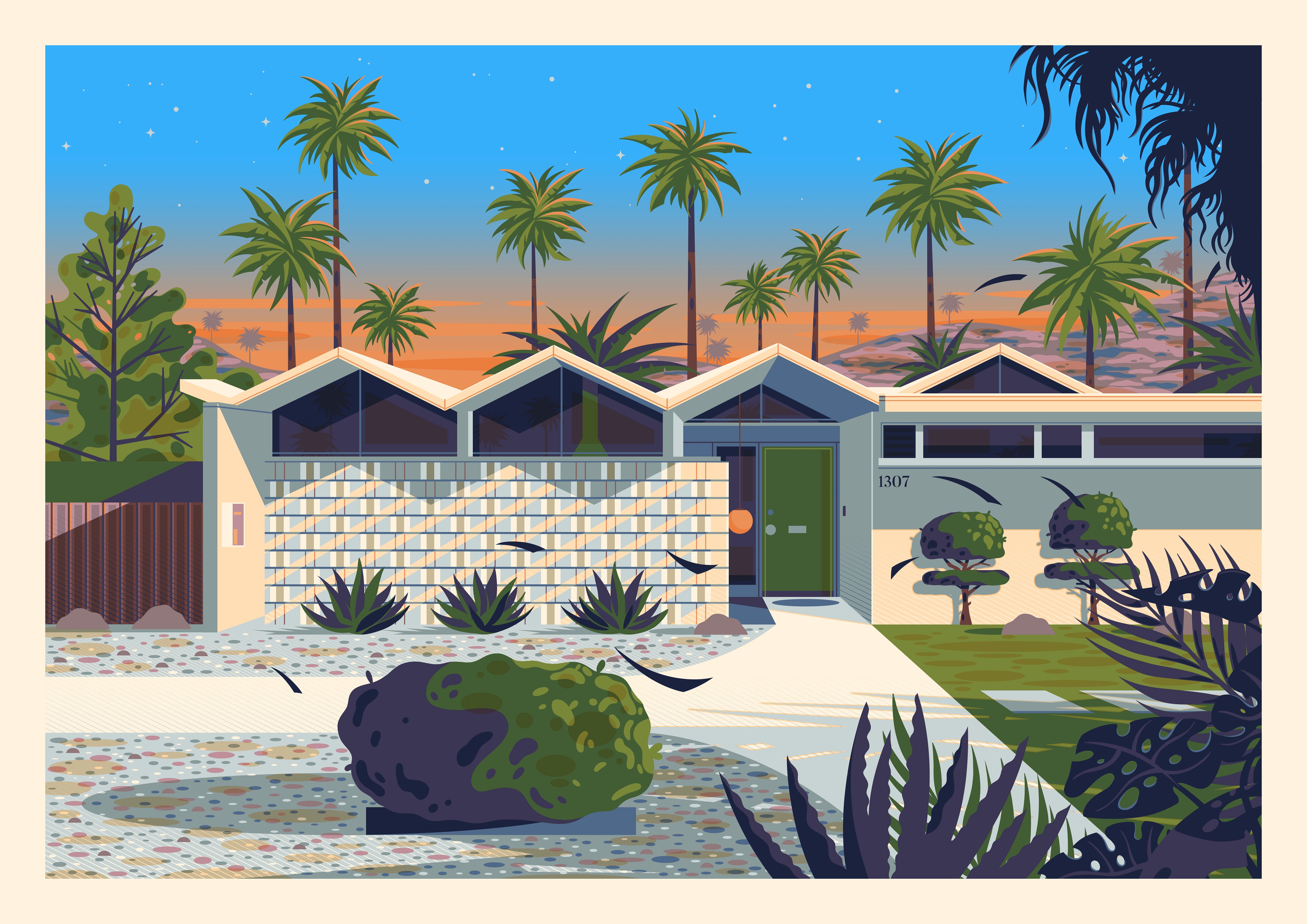 Park Imperial South Palm Springs Art Print by George Townley